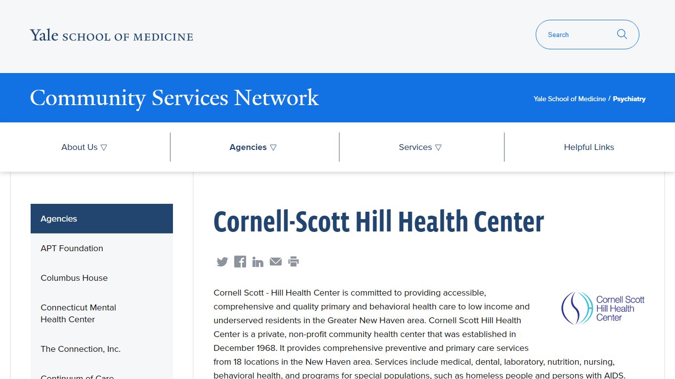 Cornell-Scott Hill Health Center < Community Services Network