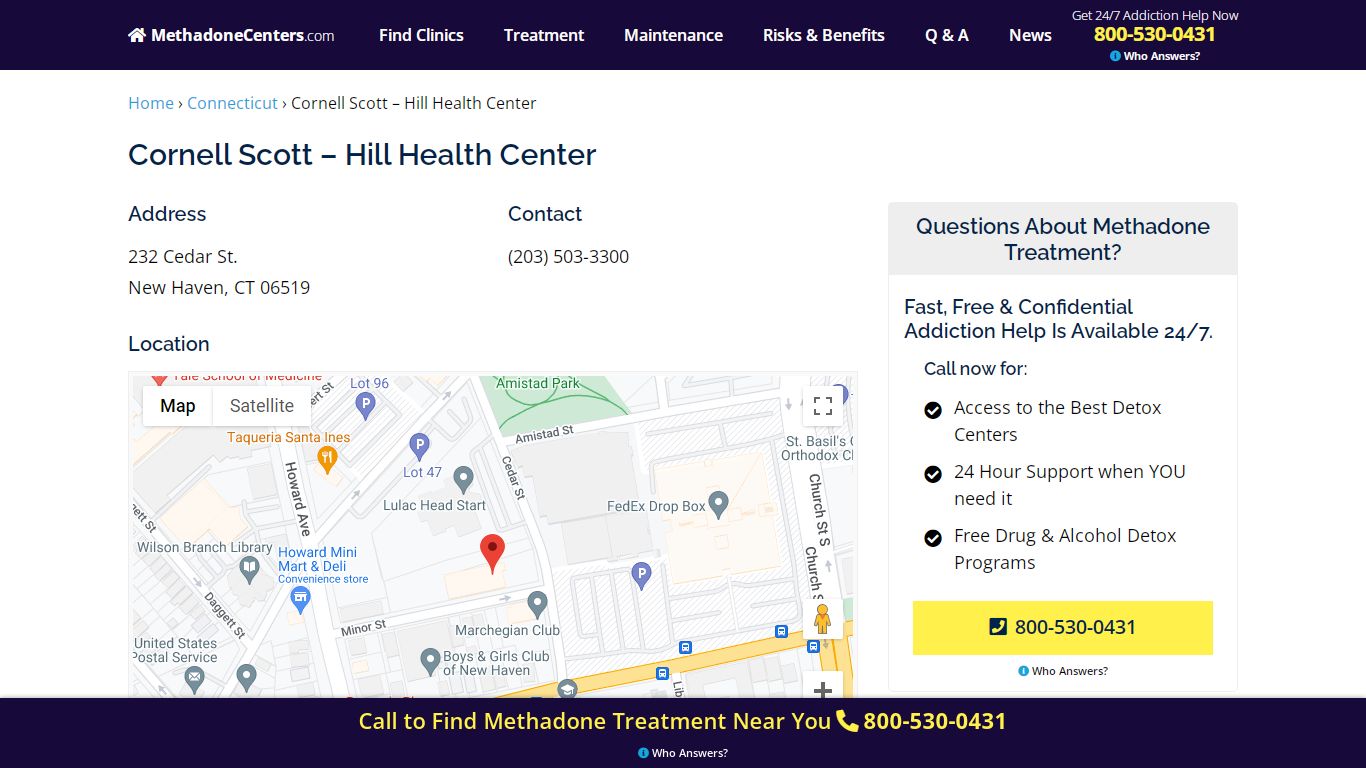 Cornell Scott – Hill Health Center | Methadone Clinic